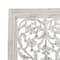 Cream Traditional Floral Mango Wood Wall Decor, 51" x 24"